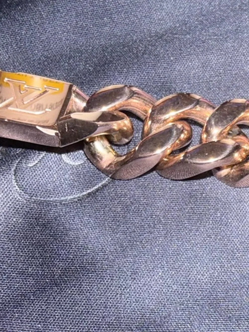 New 🔥LV Men’s Rose Gold Chain Link Band stamped made in Italy 🇮🇹
